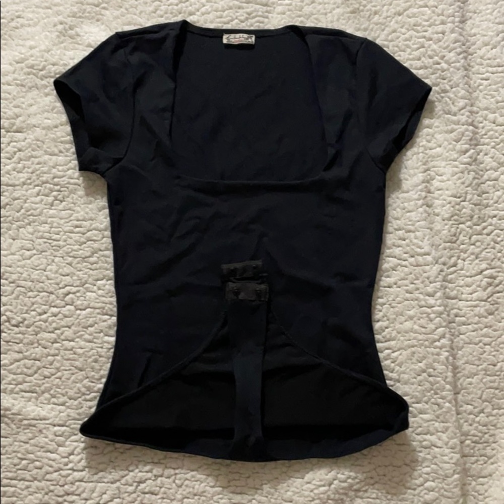 Black XS Square Neck Bodysuit